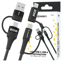 WOZINSKY ZESTAW KABEL 4W1 USB-C DO DO LIGHTNING 60W DO IPHONE 11 12 13 14