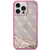 Etui Guess GUHCP14XLC4PSGP na iPhone 14 Pro Max 6.7" - różowe Liquid Glitter 4G Transculent