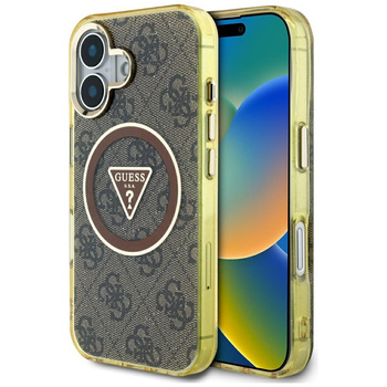 GUESS ETUI DO IPHONE 16 PRO 4G CIRCLE Z DO MAGSAFE I METALICZNYM GLITTEREM