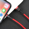 Baseus Cafule Cable wytrzymały nylonowy kabel przewód USB / Lightning QC3.0 2.4A 0,5M czerwony (CALKLF-A09)