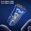 USAMS ŁADOWARKA SAMOCHODOWA 30W 1XUSB 1XUSB-C DO IPHONE 11 SZYBKA ŁADOWARKA