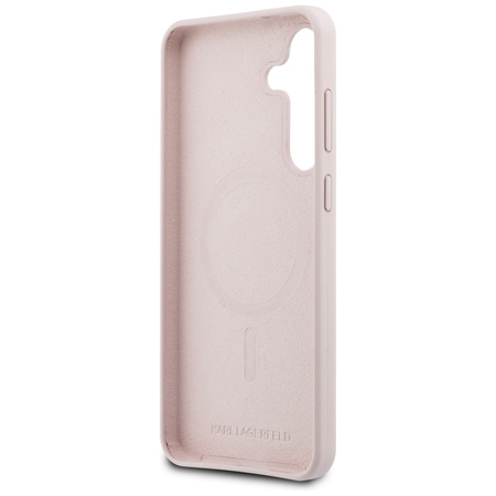 Etui Karl Lagerfeld Silicone             Karl&Choupette Heads MagSafe do Samsung Galaxy S25 FE różowy
