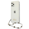 Guess GUHCP12LKPSWH iPhone 12 Pro Max 6,7" Transparent hardcase White Pearl