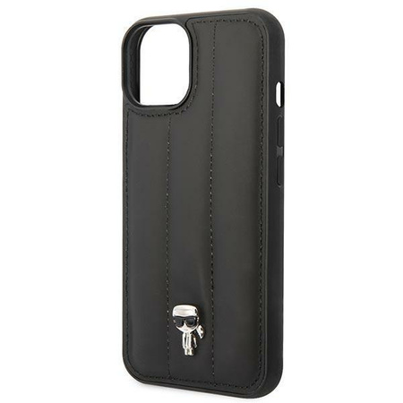 Etui Karl Lagerfeld KLHCP14SPSQPK na iPhone 14 hardcase - czarne Puffy Ikonik Pin