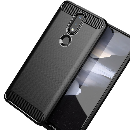 Carbon Case elastyczne etui pokrowiec Nokia 2.4 czarny