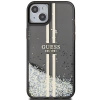 Etui Guess Liquid Glitter Gold Stripes na iPhone 15 / 14 / 13 - czarne