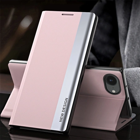 HURTEL ETUI SLEEP CASE PRO DO IPHONE 16E POKROWIEC Z KLAPKĄ I PODSTAWKĄ