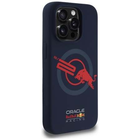 Etui Red Bull HC Silicone ORBR20 Logo    Red Lining do iPhone 15 Pro MagSafe granatowy