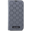 Etui Karl Lagerfeld KLBKP14SSAKLHPG na iPhone 14 bookcase - srebrne Saffiano Monogram