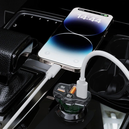 DUDAO ŁADOWARKA SAMOCHODOWA R78 78W DO TELEFONÓW 2xUSB-A QC PD 78W USB-C