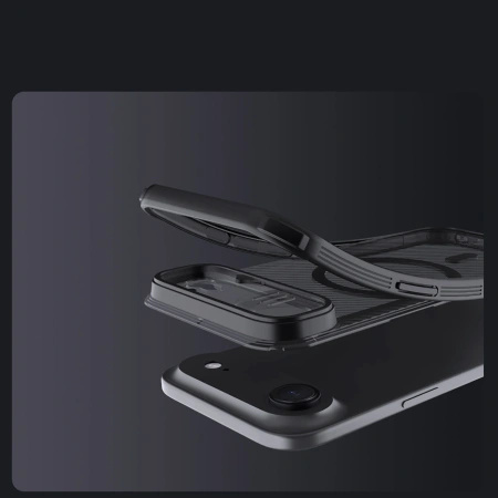 Etui Nillkin CamShield Pro kompatybilne z MagSafe na iPhone 17 Air - przezroczyste czarne