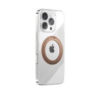 Etui Joyroom JR-16JL6 na iPhone 16 Pro ultracienkie kompatybilne z MagSafe z ringiem-podstawką 360° - złote