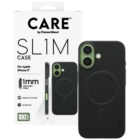 Etui CARE by PanzerGlass SL1M MagSafe na iPhone 17 - czarne