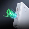 Powerbank Baseus Airpow Lite 10000mAh 22,5W z wbudowanymi kablami USB-C i Lightning - biały