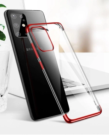 HURTEL CLEAR COLOR CASE ETUI DO SAMSUNG GALAXY A72 4G Z METALICZNĄ RAMKĄ