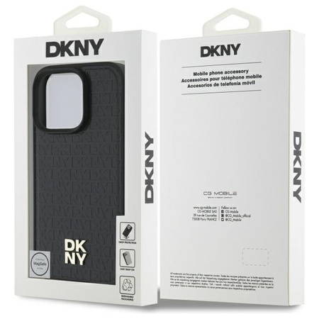 DKNY ETUI HARDCASE DO IPHONE 16 PRO MAX DO MAGSAFE Z LOGO WZÓR POWTÓRZENIE
