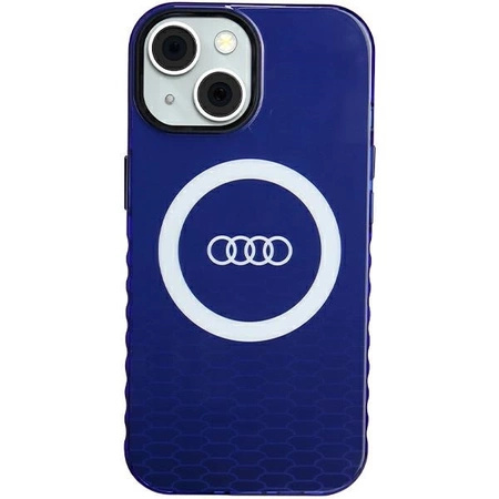 Etui Audi IML Big Logo MagSafe na iPhone 15 / 14 / 13 - niebieskie