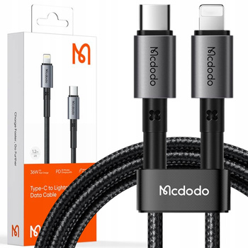 Cable for iPhone, USB-C, Prism, powerful, fast, 36W 1.8m, McDodo