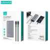 USAMS Powerbank PB59 30000mAh 65W2xQC3.0+PD Fast Charge czarny/black CMXLOGTC01 (US-CD165) + kabel USB-C-USB-C