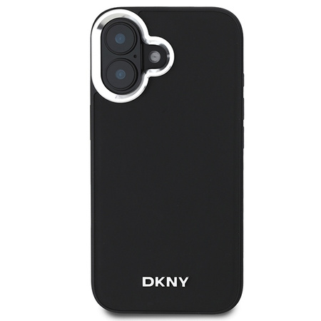 DKNY ETUI DO IPHONE 16 6.1 DO MAGSAFE HARDCASE PLAIN SILVER LOGO METAL