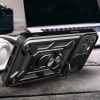 Pancerne etui Hybrid Armor Camshield z podstawką i osłoną aparatu do iPhone 15 - niebieskie