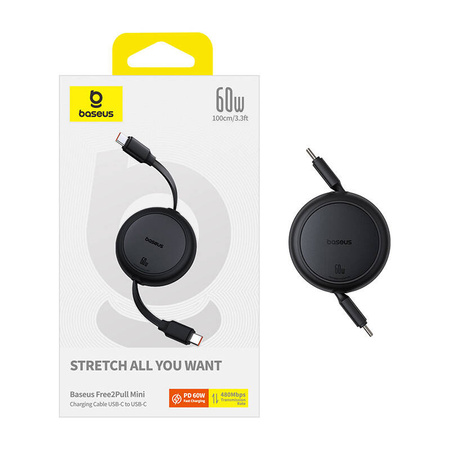 BASEUS KABEL USB-C DO USB-C 60W DO SMARTFONÓW TABLETÓW SZYBKIE ŁADOWANIE 1M