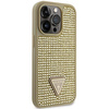 Etui Guess GUHCP14LHDGTPD na iPhone 14 Pro - złote Rhinestone Triangle