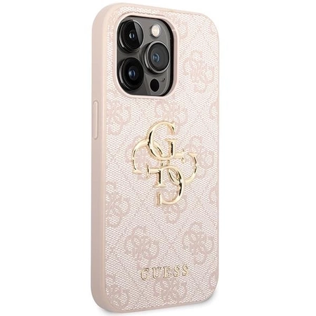Etui Guess 4G Big Metal Logo do iPhone 15 Pro Max - różowe