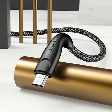 USAMS KABEL PLECIONY MICRO USB 2M DO TELEFONÓW SZYBKIE ŁADOWANIE NA PREZENT