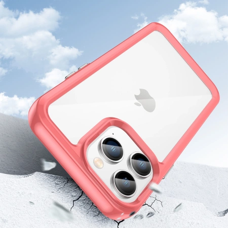 HURTEL POKROWIEC SZTYWNY DO IPHONE 14 PRO MAX OUTER SPACE Z ŻELOWĄ RAMKĄ