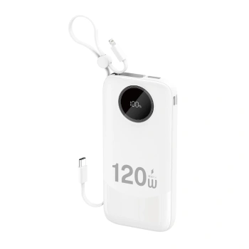 DUDAO POWERBANK 10000MAH Z WBUDELOWANYM KABLEM DO SMARTFONÓW