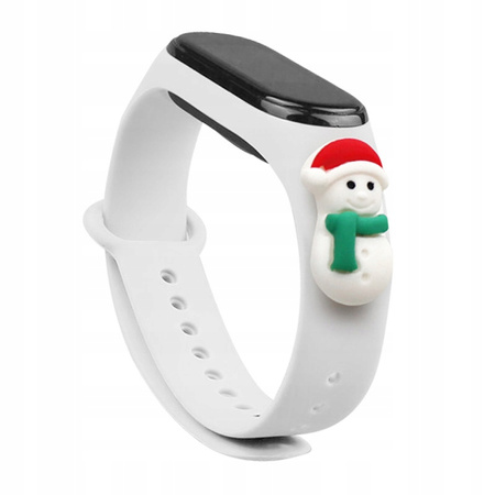 HURTEL PASEK DO XIAOMI MI BAND 4 MI BAND 3 OPASKA ŚWIĄTECZNA Z BAŁWANKIEM