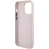 Etui Guess Silicone Logo Strass 4G do iPhone 15 Pro Max - różowe
