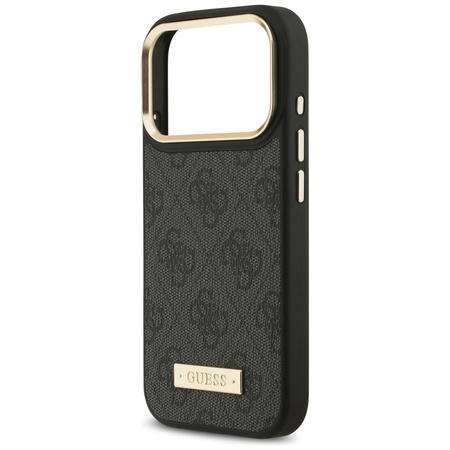 Etui Guess 4G Logo Plate MagSafe do      iPhone 17 Pro czarny
