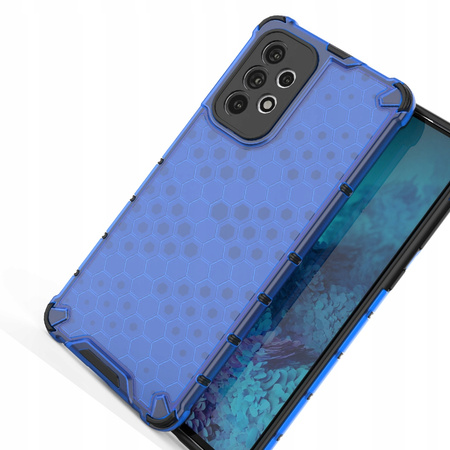 Honeycomb etui pancerny pokrowiec z żelową ramką Samsung Galaxy A73 niebieski