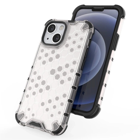 HURTEL ETUI PANCERNE DO IPHONE 13 MINI HONEYCOMB Z ŻELOWĄ RAMKĄ OCHRONNE