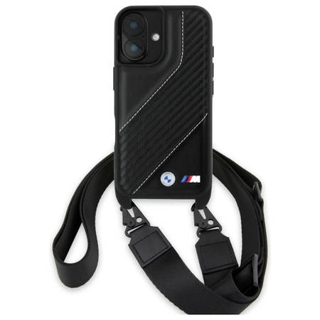 BMW BMHCP16S23PSCCK iPhone 16 6.1       czarny/black hardcase M Edition Carbon Stripe & Strap
