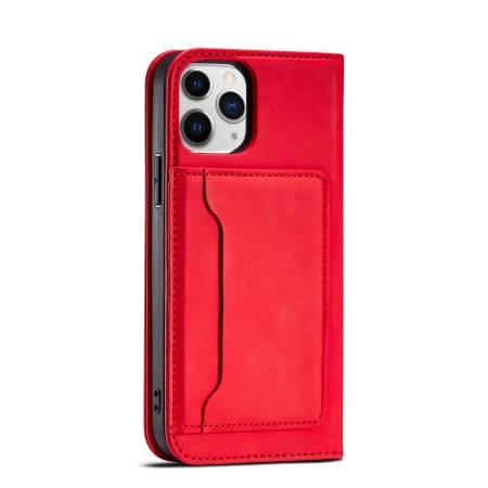 HURTEL MAGNETYCZNE ETUI POKROWIEC DO IPHONE 12 PRO MAX NA KARTY Z PODSTAWKĄ