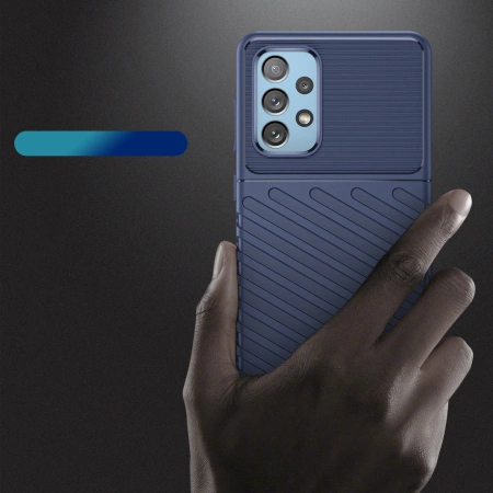 Thunder Case elastyczne pancerne etui pokrowiec Samsung Galaxy A73 niebieski