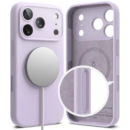 RINGKE ETUI SILICONE MAGNETIC MAGSAVE DO IPHONE 17 PRO OCHRONA Z FUNKCJĄ
