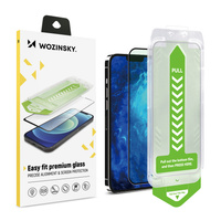 Szkło hartowane 9H z ramką montażową do iPhone 14 Plus Wozinsky Premium Glass - czarne