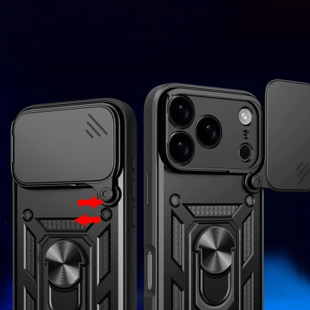 HURTEL ETUI HYBRID ARMOR CAMSHIELD DO IPHONE 17 PRO PANCERNE Z OSŁONĄ
