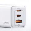 USAMS ADAPTER ŁADOWARKA 65W 2xUSB-C DO IPHONE IPAD MACBOOK SZYBKA ŁADOWARKA