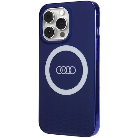 Etui Audi IML Big Logo MagSafe na iPhone 13 Pro / 13 - niebieskie