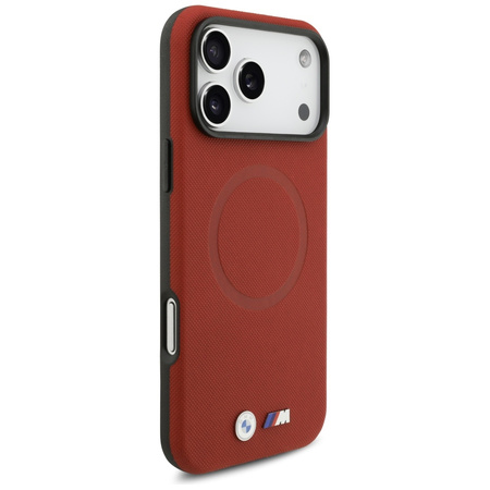 Etui BMW M FW Metal Logo MagSafe do      iPhone 17 Pro Max czerwony