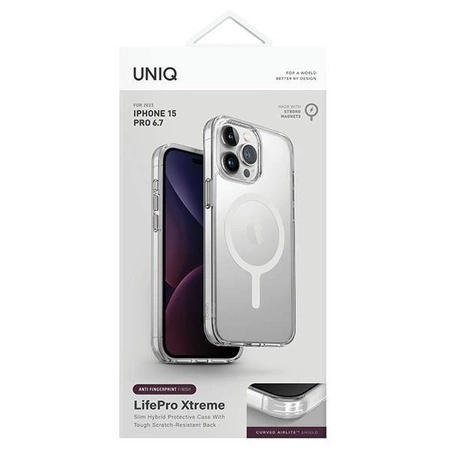 Etui UNIQ LifePro Xtreme Magclick Charging do iPhone 15 Pro Max - przezroczyste