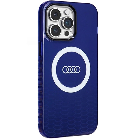 Etui Audi IML Big Logo MagSafe na iPhone 14 Pro Max - niebieskie