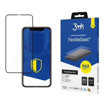 3MK SZKŁO HYBRYDOWE DO APPLE IPHONE 11 PRO MAX FLEXIBLEGLASS MAX Z OCHRONĄ