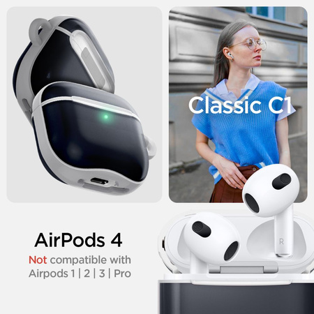 SPIGEN CLASSIC C1 ETUI DO APPLE AIRPODS 4 Z OCHRONĄ PRZED ZATRZASKAMI