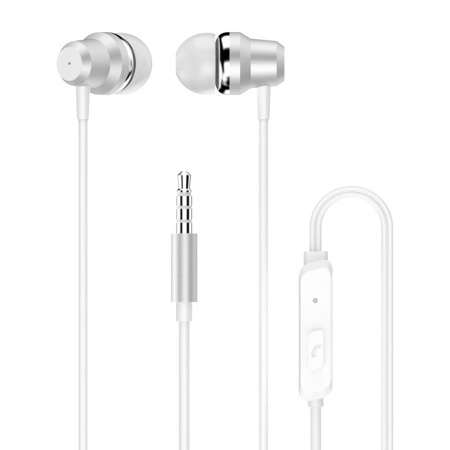 Słuchawki przewodowe Dudao X10PRO mini jack 3,5mm dokanałowe z pilotem - białe